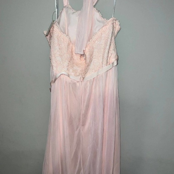 DAVID'S bridal petal pink bridesmaid dress Lace floral - Size 14 NWT - Picture 5 of 5